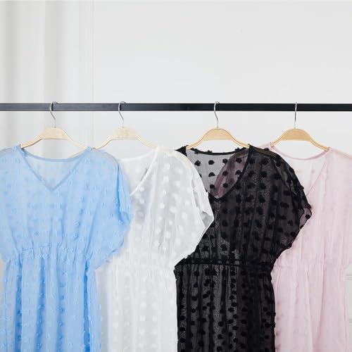 Haloumoning Badmode voor meisjes, cover-ups, kinderen, strandbedekking, bikini, badpak, cover-up schattige strandjurk, zwart, 4-6 Jaren - Image 7