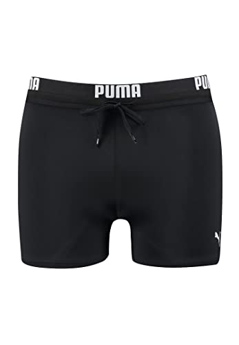 PUMA heren Swim Trunks Puma logo men's swimming trunks, Zwart, S - Image 4