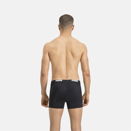 PUMA heren Swim Trunks Puma logo men's swimming trunks, Zwart, S - Image 6