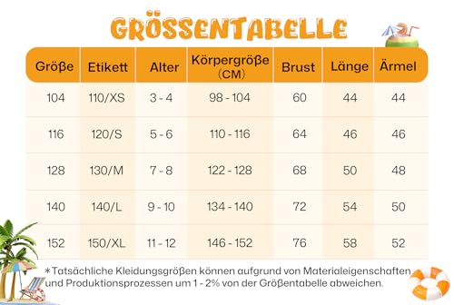 BesserBay Meisjes UV-shirt lange mouwen badpak zwemshirt met volant aan de zoom UPF 50+ 110-150, paars, 150 cm - Image 3
