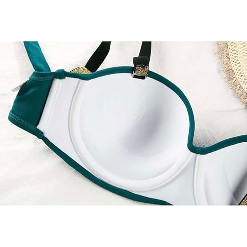 Groene Effen Bikini Set Vrouwen Driehoek Sexy Twee Stukken Badmode Lage Taille Meisje Strand Badpak Badpakken (Kleur: Groen, Maat: L-code) (Groen L) - Image 7