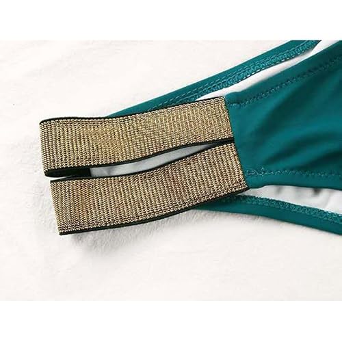 Groene Effen Bikini Set Vrouwen Driehoek Sexy Twee Stukken Badmode Lage Taille Meisje Strand Badpak Badpakken (Kleur: Groen, Maat: L-code) (Groen L) - Image 8