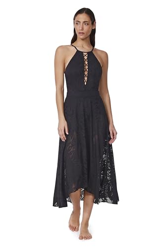 Profile by Gottex Skyfall Textured High Low Skirt Cover-up kleding voor dames, Zwart, S - Image 4