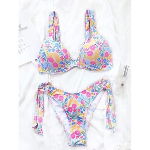 Badpak Print Bikini Braziliaanse Bikini Set Hoge Taille Zwemkleding Badpak Zomer Beachwear Vrouwen (Kleur: A, Maat: S Code) - Image 2