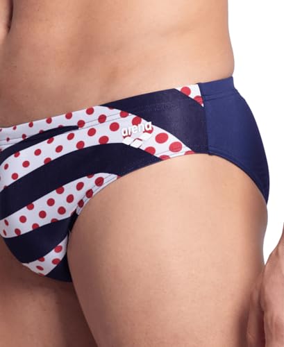 ARENA Heren Performance Stripes Zwemslip, Navy/Multi, 22, marine/Multi, 128 NL - Image 3