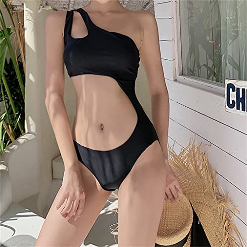 Europese en Amerikaanse eendelige bikini driepunts sexy vakantiezwempak dames (Kleur : Zwart, Maat : XL-code) (Zwart M)