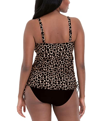 Anita Trendy Giraffe Yara Verstelbare Lengte Zwemmen Tankini Top (8480), Koffie, 90F - Image 2