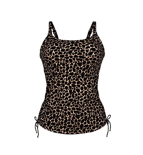 Anita Trendy Giraffe Yara Verstelbare Lengte Zwemmen Tankini Top (8480), Koffie, 90F - Image 4