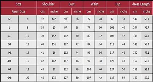 Vsadsau Trouwjurk Vrouwen Bruid Ruche Kraag Maxi Lange Party Jurk Dashiki Afrika Plus Size Outfits, 1404, M - Image 6