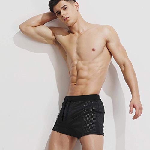 _Heren Onder Warming Ze Mesh Ademend Convex U Broek Kleding Onderbroek Zachte Slip Onderbroek Reiz Warming Ze Nacht Warming Sche, zwart, M - Image 2