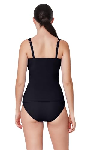 Profile by Gottex Tutti Frutti Underwire D-Cup Tankini Top, Zwart, (40) D Dames - Image 3