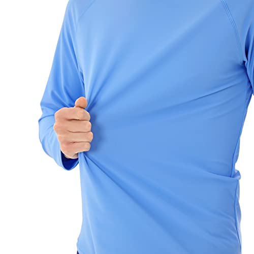 TIZAX Heren Rash Vest Lange Mouw UPF 50+ Zon Bescherming Rash Guard Shirts UV Zwemmen Top Sneldrogend Sport T-shirt, Blauw, XXL - Image 7