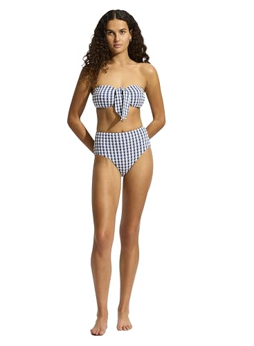 Seafolly Dames bandeau stropdas voorkant bikini top badpak gescheiden, Bella Ultramarijn, 30 - Image 5