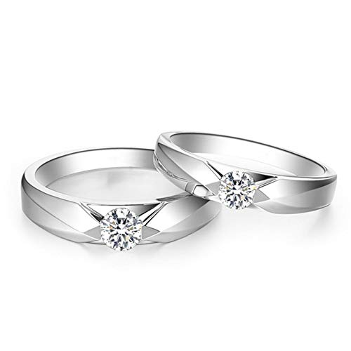 Daesar DAMES Uniseks Heren Plat-950 platinum Round diamant - Image 4