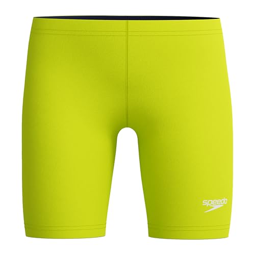 Speedo Zwempak voor jongens, Jammer Begin to Swim Solid Zwemslip, Hyper Yellow, 7