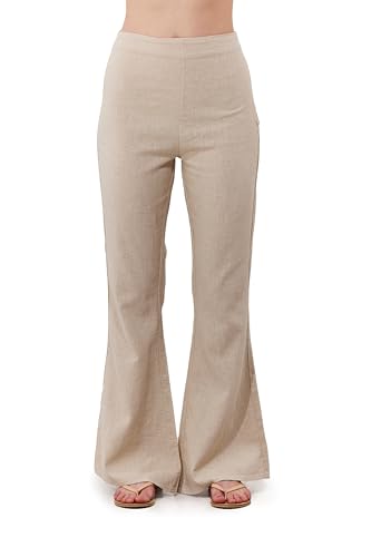 Gottex Terra strandbroek met hoge taille voor dames, cover-up badmode, natuurlijk, medium