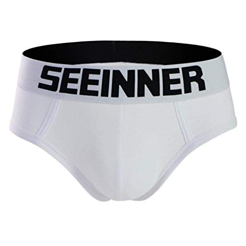 Heren Slip Casual Slip Sportslip Katoen Onder Warming Sche Kleding Mens Kleurrijke Onderbroek Slipje Mannen, Kleur: wit, XL