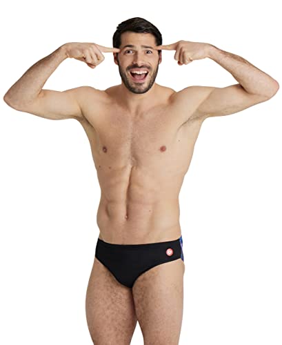 Arena Heren Crazy Swim Briefs Plaatsing, Zwart/Multi, 24, Zwart/Multi, 140
