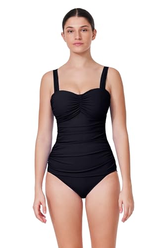 Profile by Gottex Tutti Frutti Underwire D-Cup Tankini Top, Zwart, (40) D Dames