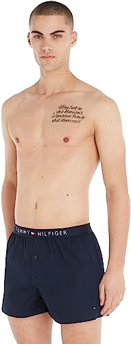 Tommy Hilfiger heren Cotton Woven Boxer Icon 1U87905489, Blauw, L
