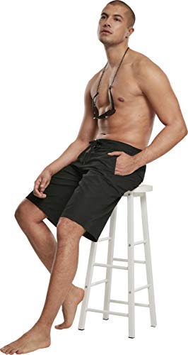 Urban Classics Heren Board Bermuda Shorts Zwembroek, zwart, L - Image 4