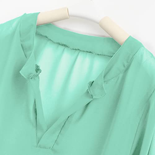 2025 - Kinderbadpak voor kleine meisjes, strandbedekking voor meisjes, chiffon-shirt, bikini, badpak, strandjurk, zwembedekking blauw, mintgroen, 12-13 Jaar - Image 7