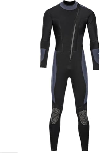 Heren Wetsuit, Ultra Stretch 5mm Neopreen One Piece Warme Zonnebrandcrème Wetsuit Frontrits Voor Watersporten Zwemkleding Lange Mouw, Voor Zwemmen/snorkelen/duiken/surfen, XL