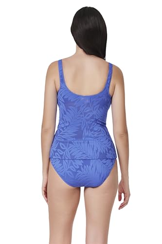 Profile by Gottex Skyfall Tankini-top voor dames, met V-hals, D-cup, met textuur, Hamptons Blue, 85D - Image 3