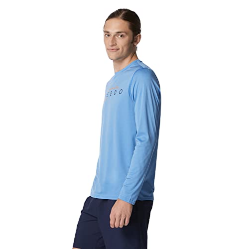 Speedo Mannen Uv zwemmen Shirt grafische lange mouw Tee Rash Guard, Vintage Palace Blauw, S - Image 2