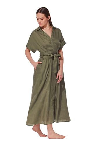 Gottex Hokkaido shirt voor dames, cover-up sprei voor zwemkleding, lichtgroen, medium - Image 2