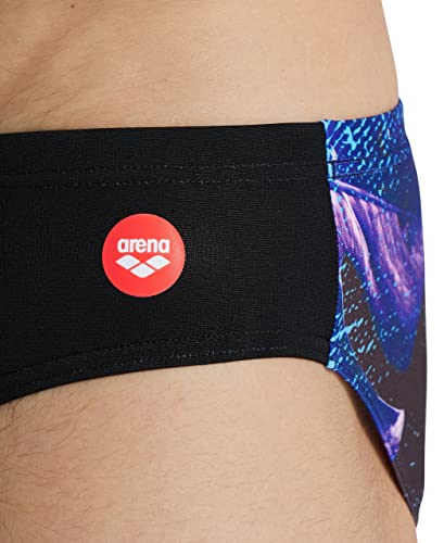 Arena Heren Crazy Swim Briefs Plaatsing, Zwart/Multi, 24, Zwart/Multi, 140 - Image 4