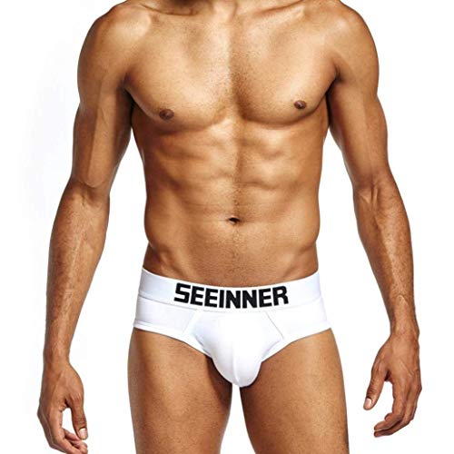 Heren Slip Casual Slip Sportslip Katoen Onder Warming Sche Kleding Mens Kleurrijke Onderbroek Slipje Mannen, Kleur: wit, XL - Image 2