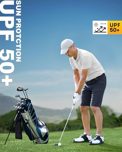 33,000ft Golfshorts voor heren, stretch, korte golfbroek, lichte sneldrogende bermuda shorts, korte broek met 3 theehouders, casual shorts, werkshorts met 5 zakken voor golfen, werk, Donkerblauw, 38 - Image 5