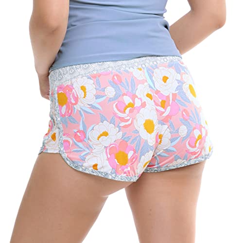 Body Glove Dames Pulse zwembroek met elastische tailleband en SPF 50 bikinibroeken, Wayta Denim Bloemen, Large, Wayta Denim Floral, L - Image 2