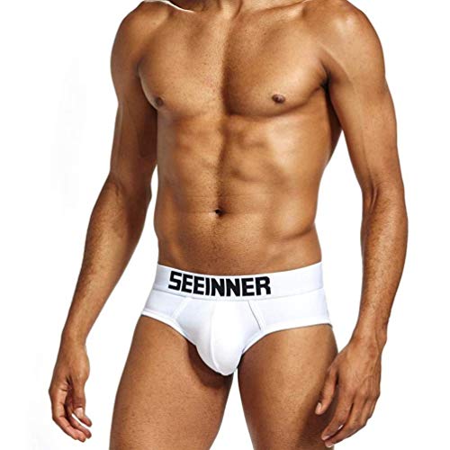 Heren Slip Casual Slip Sportslip Katoen Onder Warming Sche Kleding Mens Kleurrijke Onderbroek Slipje Mannen, Kleur: wit, XL - Image 3