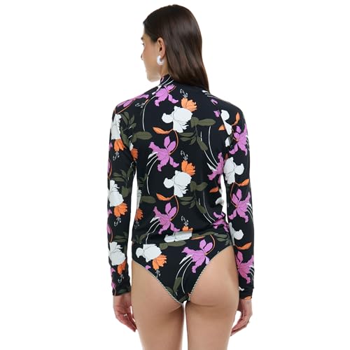 Body Glove Raelynn dames crop top met lange mouwen Rashguard Rash Guard Shirt, Dromerige bloemen, XS - Image 4