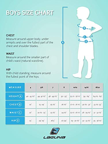 LAGUNA Jongens Rash Guard Badmode Set UPF 50+ Zonbescherming 2-delige zwemset zwembroek en shirt badpak, Blauwe atol (9948), 4 jaar - Image 7