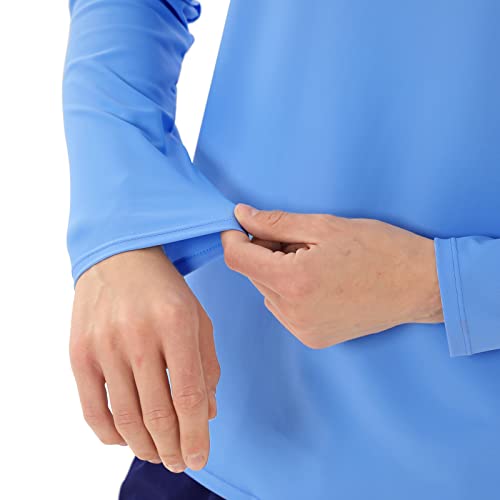 TIZAX Heren Rash Vest Lange Mouw UPF 50+ Zon Bescherming Rash Guard Shirts UV Zwemmen Top Sneldrogend Sport T-shirt, Blauw, XXL - Image 6