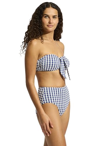 Seafolly Dames bandeau stropdas voorkant bikini top badpak gescheiden, Bella Ultramarijn, 30 - Image 2