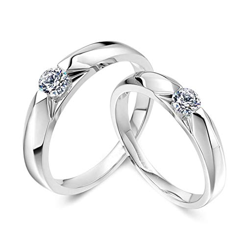 Daesar DAMES Uniseks Heren Plat-950 platinum Round diamant