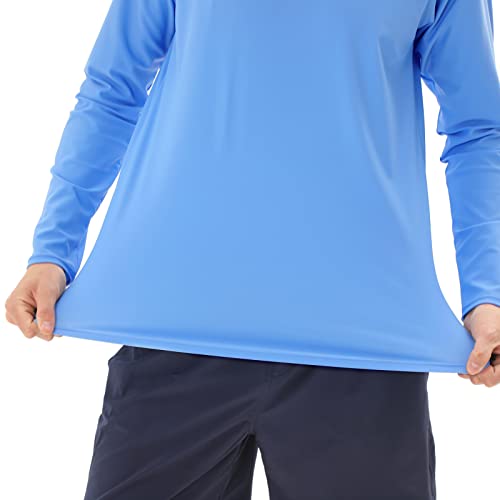 TIZAX Heren Rash Vest Lange Mouw UPF 50+ Zon Bescherming Rash Guard Shirts UV Zwemmen Top Sneldrogend Sport T-shirt, Blauw, XXL - Image 8