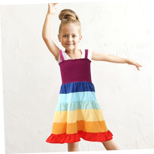 BESTYASH Rainbow Jurk Meisjes Kleurige Eénstuk Strapsloze Strandjurk Voor Feest Voor Verjaardagen Cosplay Geschikt - Image 4