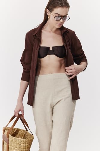 Gottex Terra strandbroek met hoge taille voor dames, cover-up badmode, natuurlijk, medium - Image 6