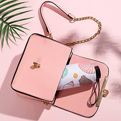 NC Paraplu Anti-UVA Volautomatische Paraplu Kleine Frisse Bloem Zonneparaplu 8-rib Tri-fold Opvouwbare Paraplu Impact Doek Vinyl Coated Zonnige Paraplu Kleine en Draagbare Reizen Paraplu Voor Meisjes - Image 3