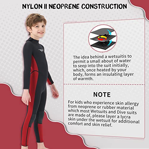 Seaskin Kids Wetsuit voor jongens, 3 mm neopreen full body duikpakken voor surfen zwemmen (jongens fullsuit, 16) - Image 5