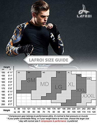 LAFROI Heren Lange Mouw UPF 50+ Baselayer Skins Performance Fit Compressie Rash Guard-CLYYB Asym Dragon Size LG - Image 2