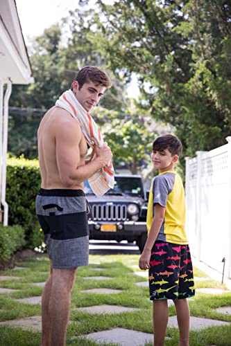 LAGUNA Jongens Rash Guard Badmode Set UPF 50+ Zonbescherming 2-delige zwemset zwembroek en shirt badpak, Blauwe atol (9948), 4 jaar - Image 6