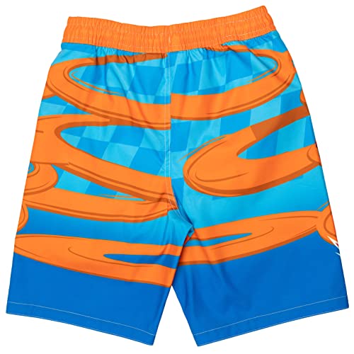 Hot Wheels UPF 50+ Pullover Rash Guard en Zwembroek Outfit Set Peuter tot Big Kid, Blauw, 10-12 - Image 6