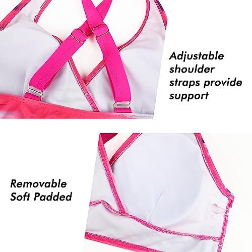 Adigaber, Zwemkleding voor dames, gewatteerde push-up beha, bikini, tweedelig, bloemenprint, verstelbare badkleding, 3XL - Image 5