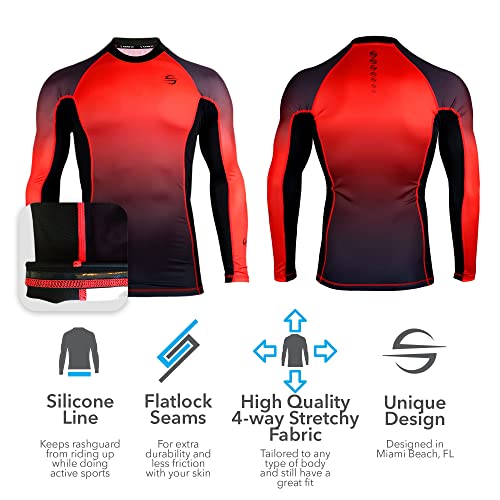 Heren Rash Guard Surf Shirt met lange mouwen Badpak - Sneldrogende Zonnebeschermende Kleding UPF 30+/50+ - Image 2
